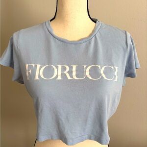 FIORUCCI Crop Tee, light blue, size MED